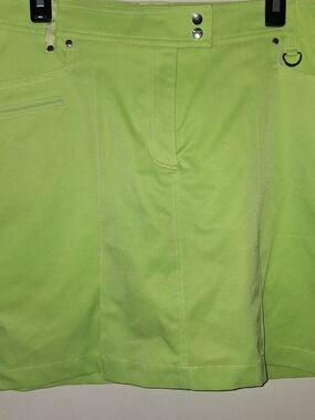 Women’s Lime Green Mini Skort – Classic A-Line Style